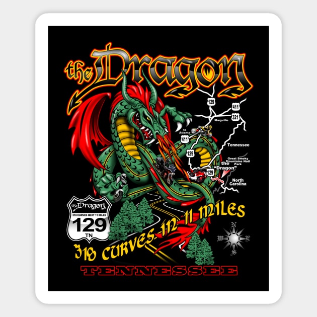 The Dragon North Carolina Tennessee Magnet by hobrath